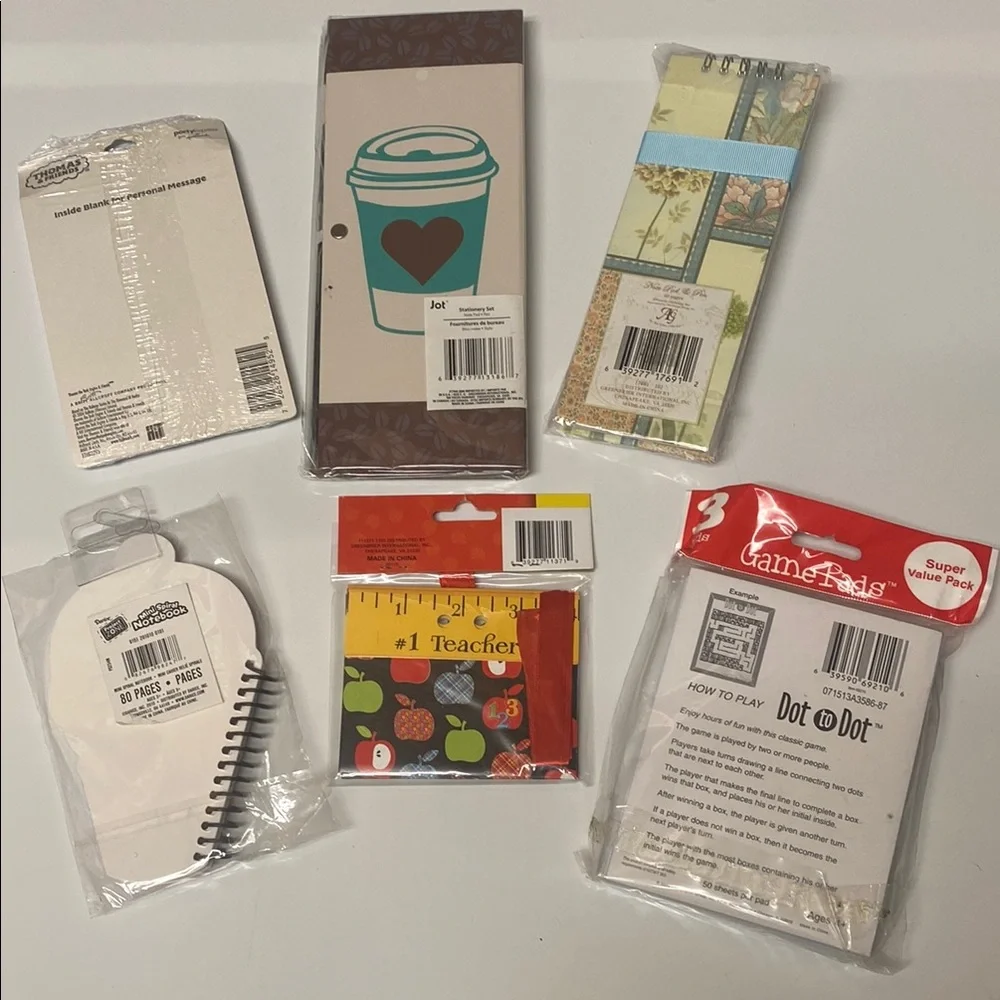 Hallmark Stationery Gift Set Notepads Cards Pens Thank You Novelty Bundle 6pc